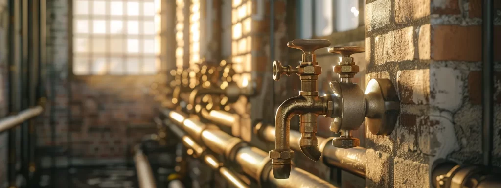 a gleaming, well-maintained plumbing system showcases pristine cast iron pipes and sparkling fixtures, illuminated by soft, natural light, emphasizing the importance of regular sewer drain maintenance for a healthy home.