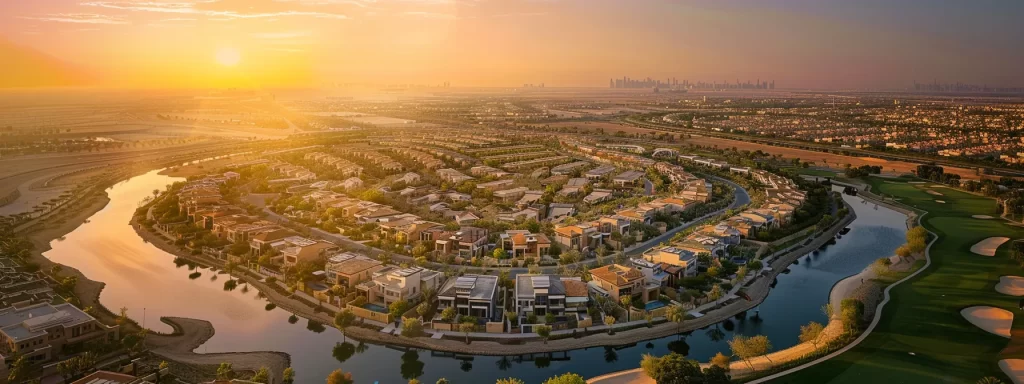 a striking aerial view captures the contrast between bustling urban real estate developments and serene rural landscapes, showcasing the dynamic interplay of property values across diverse regional markets under soft, golden hour lighting.