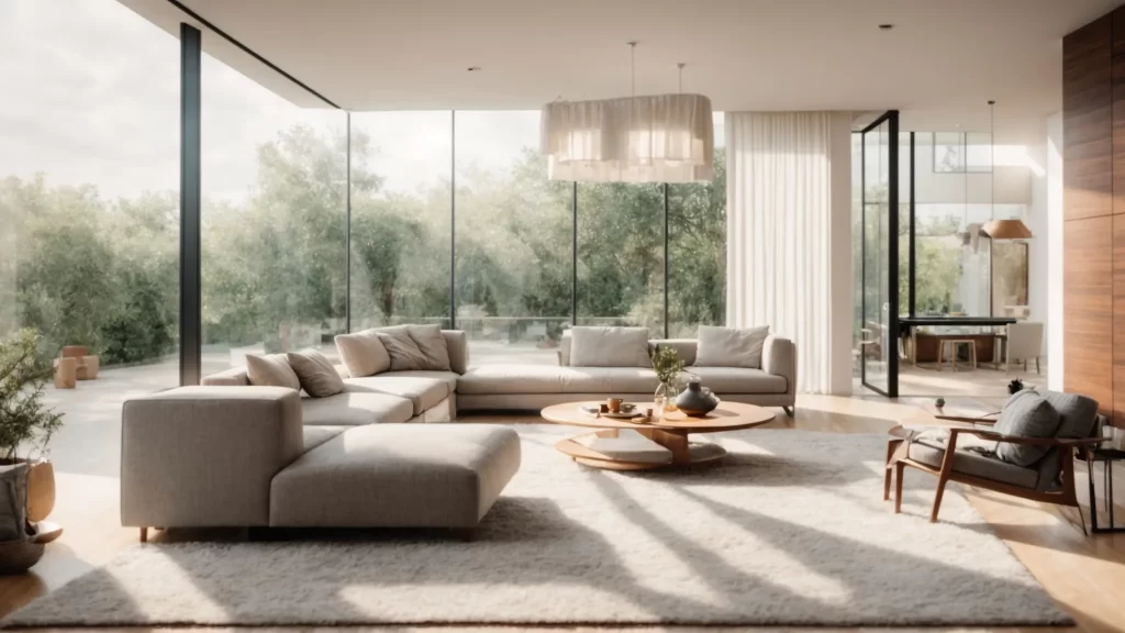 a bright, inviting living room adorned with modern decor and large windows showcasing a tranquil view, symbolizing the path to homeownership and the importance of informed financing decisions.