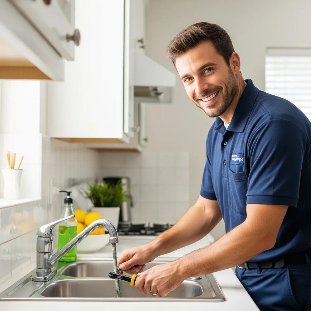 Professional plumber fixing a sink in a Frankfort home, showcasing quality plumbing services