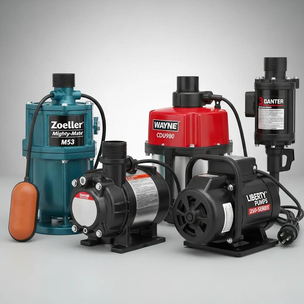 Selection of top-rated sump pumps from trusted brands for reliable flood protection