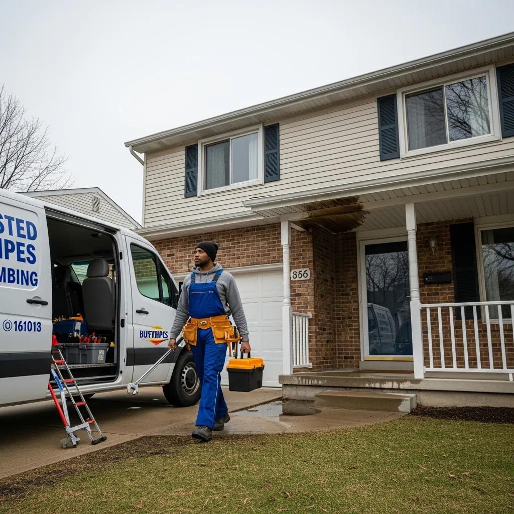 Emergency plumber arriving to address a plumbing crisis at a home in Crestwood, IL