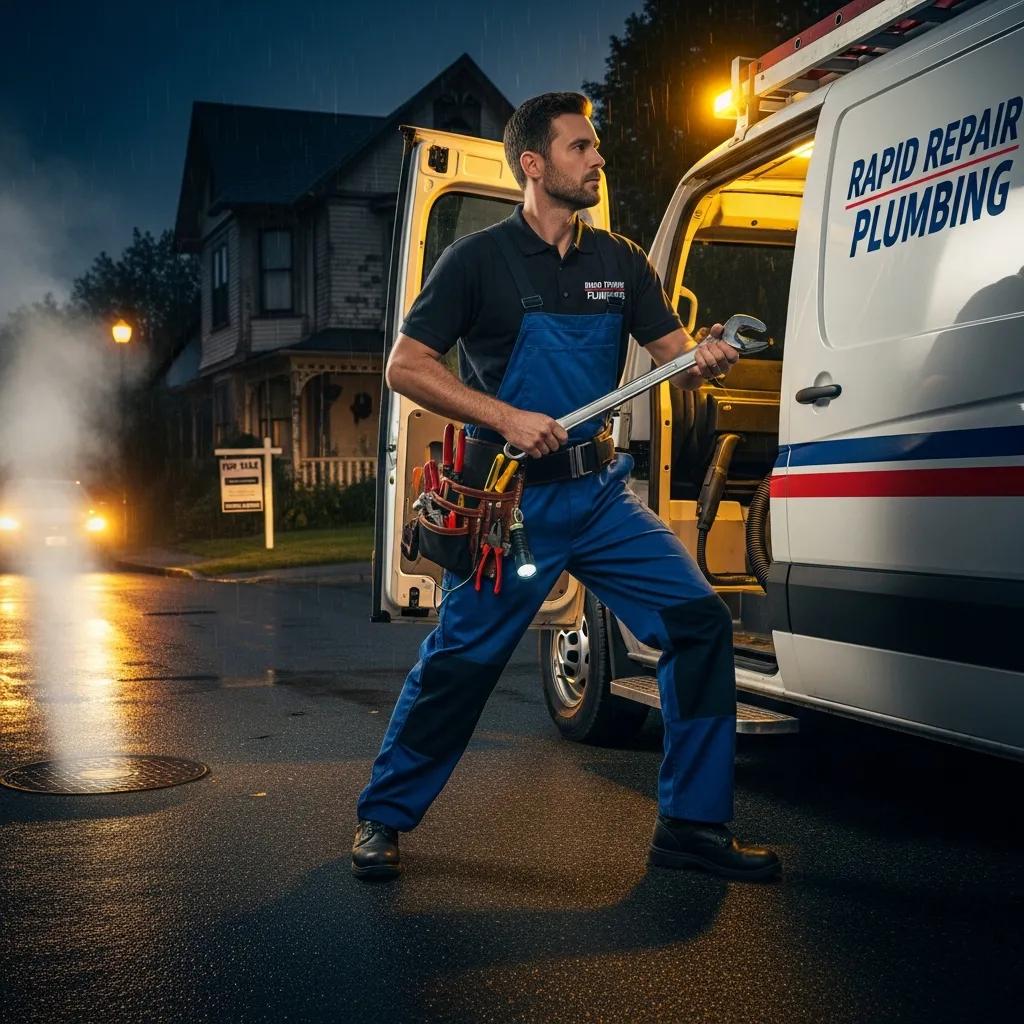 Emergency plumber preparing to respond to a plumbing emergency, highlighting urgent plumbing services