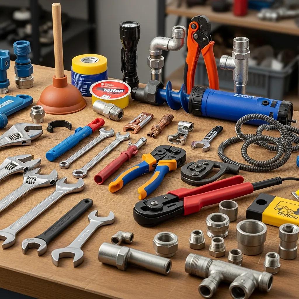 Emergency plumbing tools ready for urgent repairs