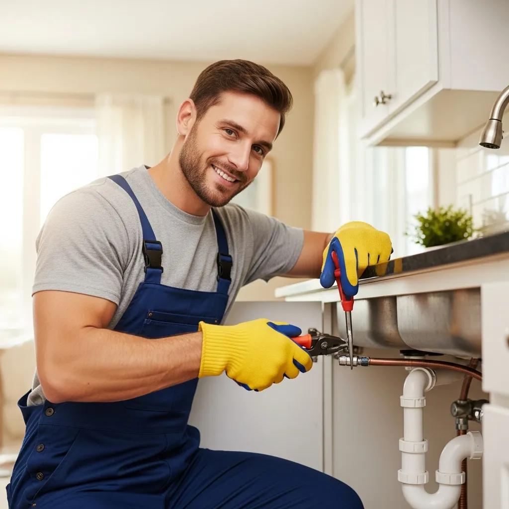 Local plumber fixing a leaky pipe in a home in Harvey, IL, showcasing trusted plumbing services